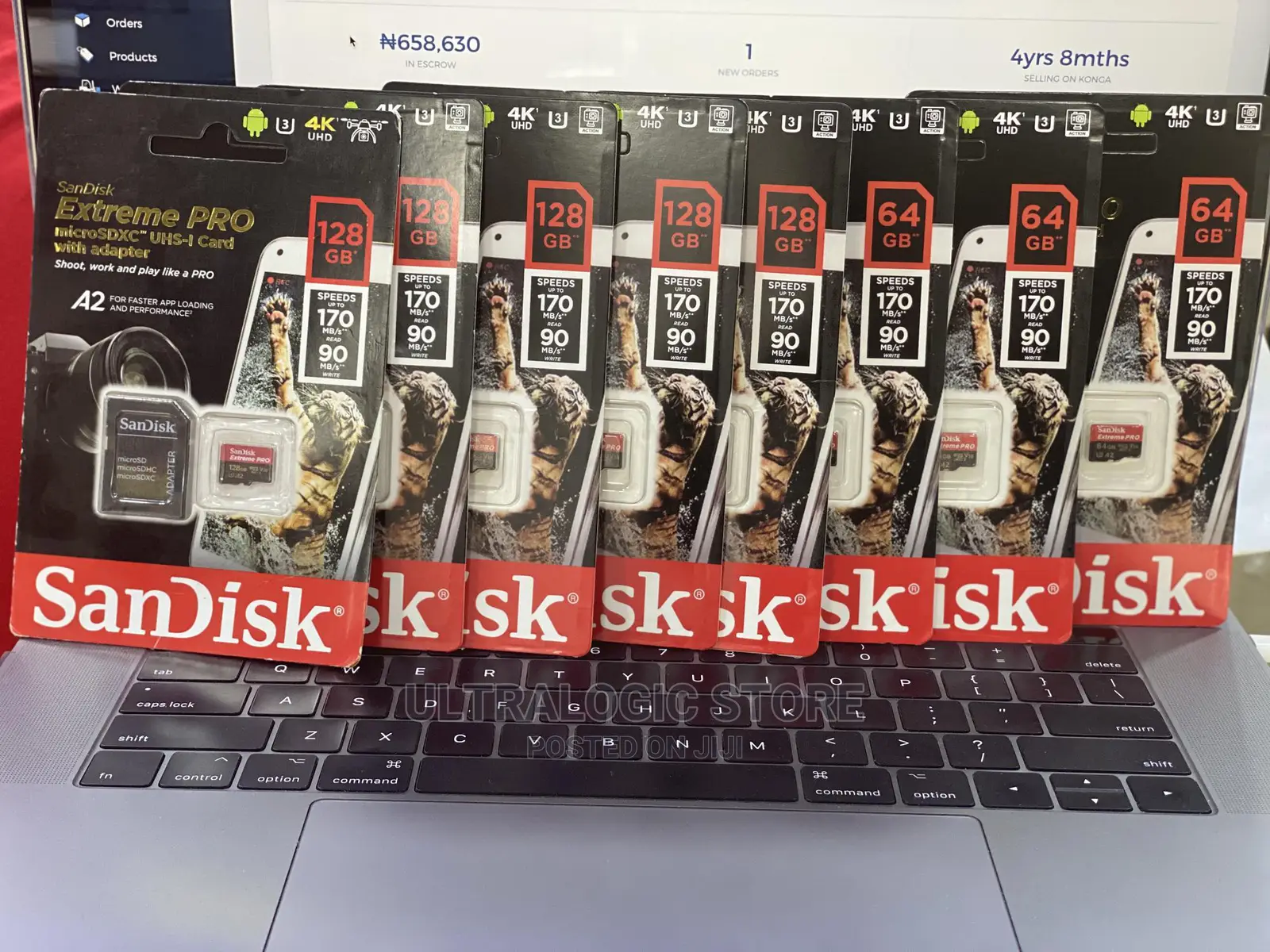 New Sandisk Extreme Pro 128GB Microsd Memory Card