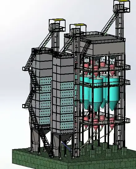 Rice Paddy Column Dryer and Silo Parboiler