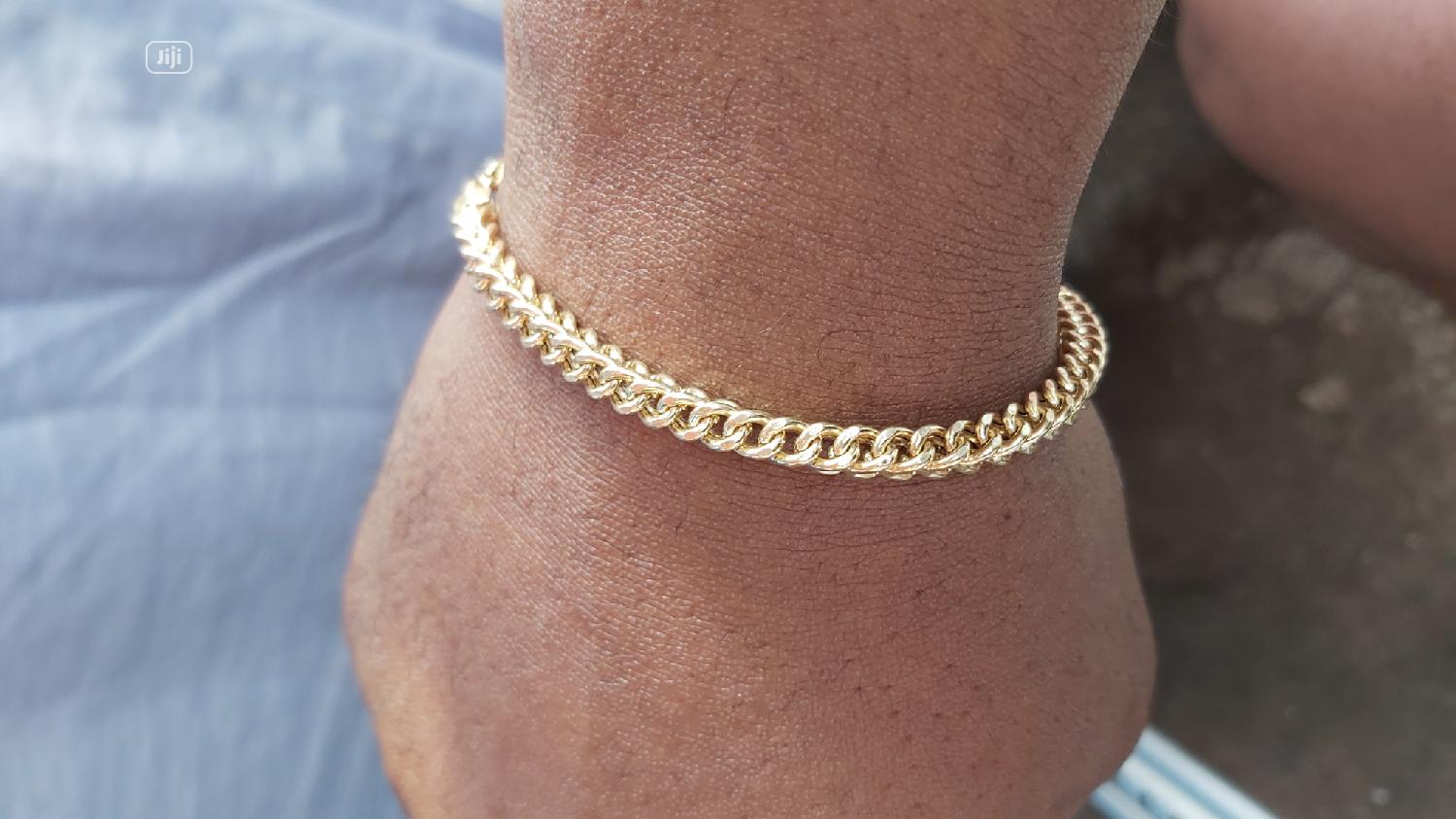 Pure 18karat Solid Gold Bracelet New Franco