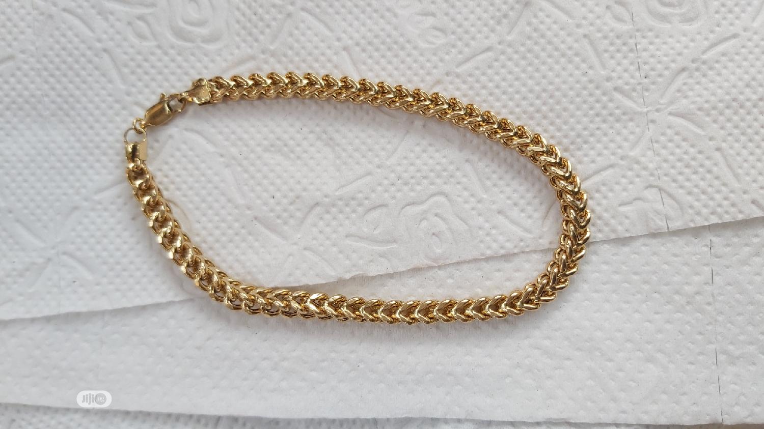 Pure 18karat Solid Gold Bracelet New Franco
