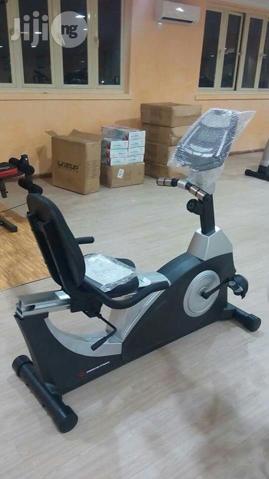Black Commercial Recumbent Bike