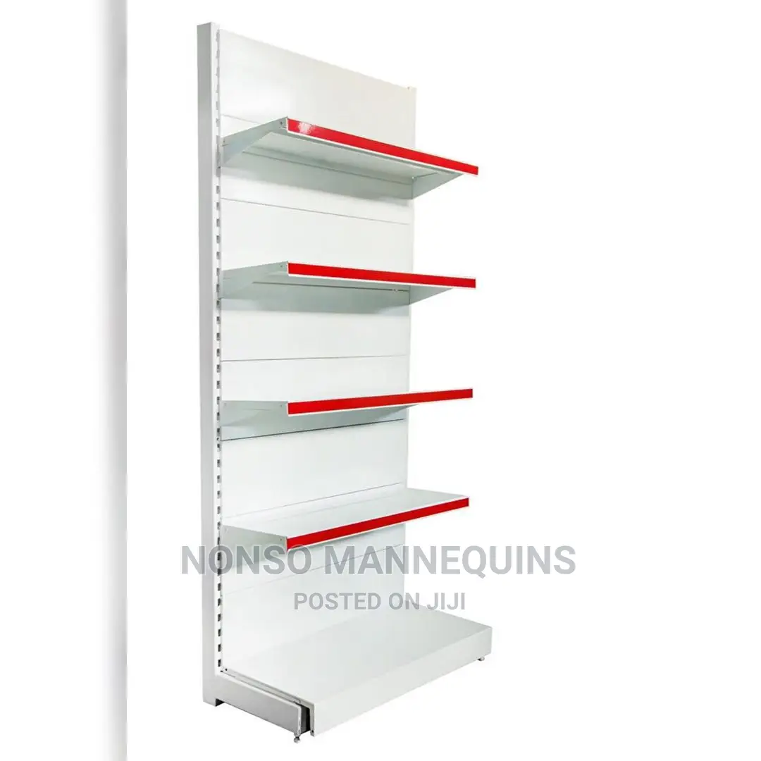 New Single Sided Supermarket Perforated Display Shelving