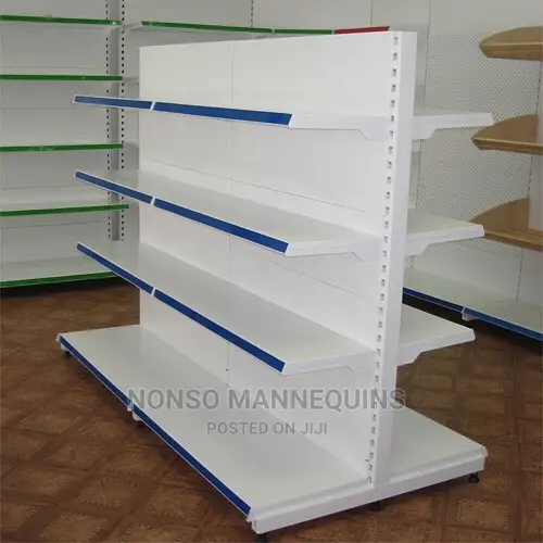 New Single Sided Supermarket Perforated Display Shelving