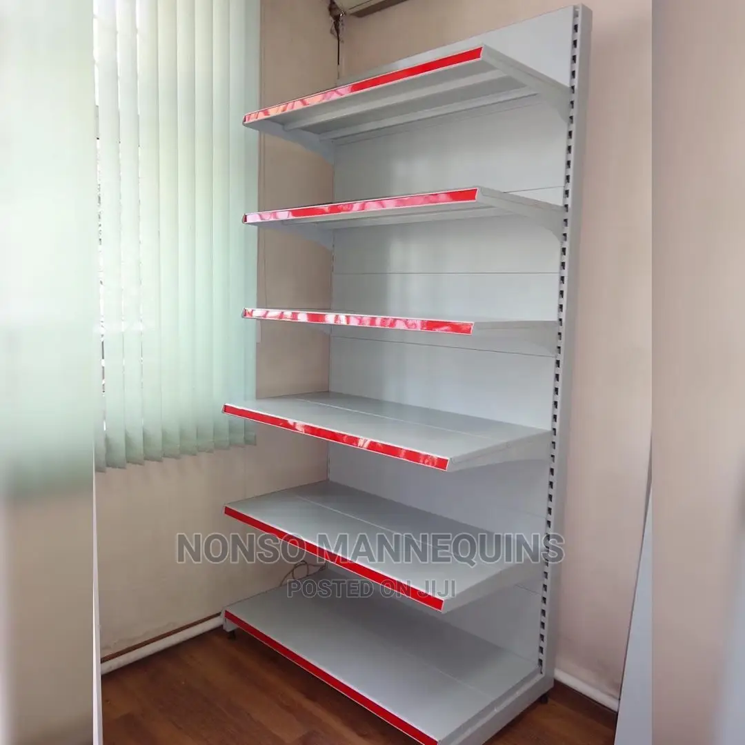 New Single Sided Supermarket Perforated Display Shelving