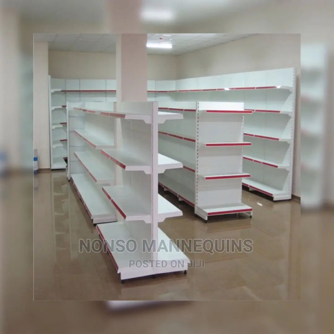 New Single Sided Supermarket Perforated Display Shelving