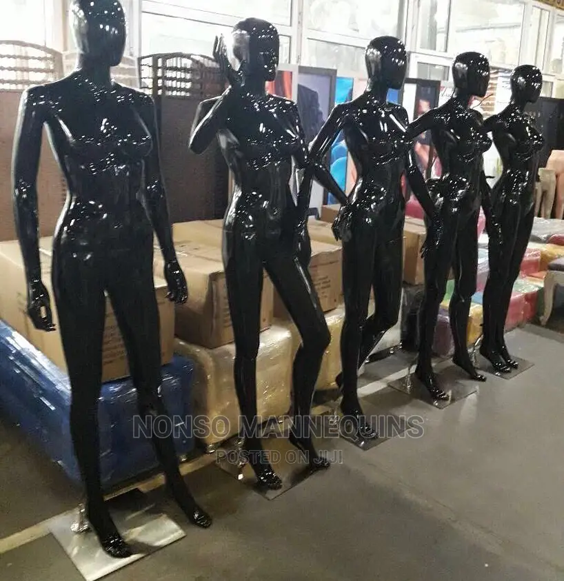 Glossy Black Fibre Re-Enforced Plastic Female Mannequins