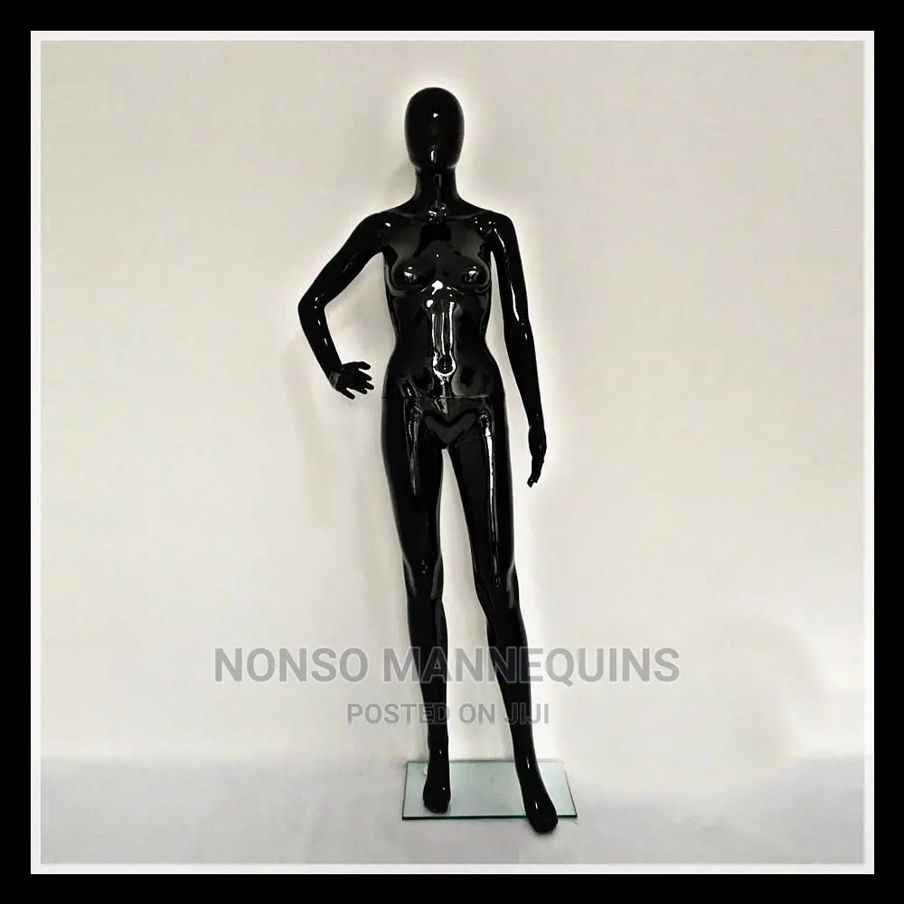 Glossy Black Fibre Re-Enforced Plastic Female Mannequins