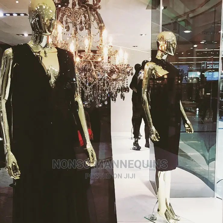 Honey Comb Gold Chrome Female Display Mannequins