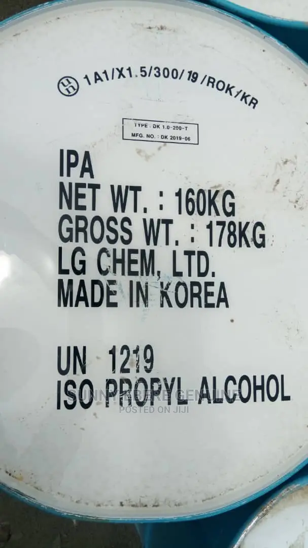 Isopropyl Alcohol - IPA Isopropanol 100% Authentic
