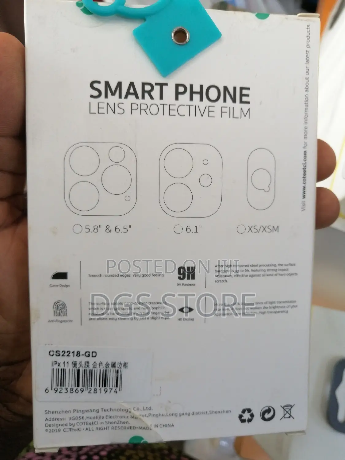 Coteetd Smart Phone Lens Protective Film for iPhone 11