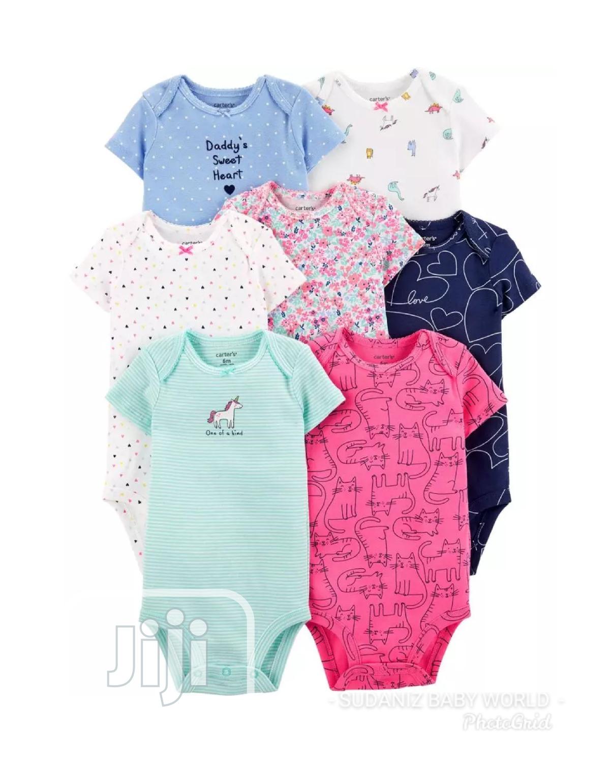 Carter's 7 Pieces Hearts Original Bodysuits Set