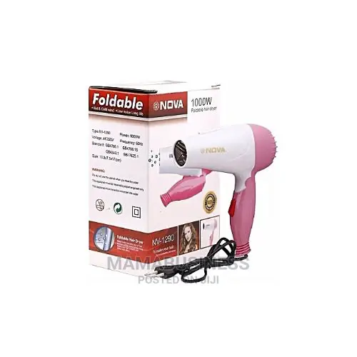 Nova Foldable Professional Hair Dryer 1000w - Pink