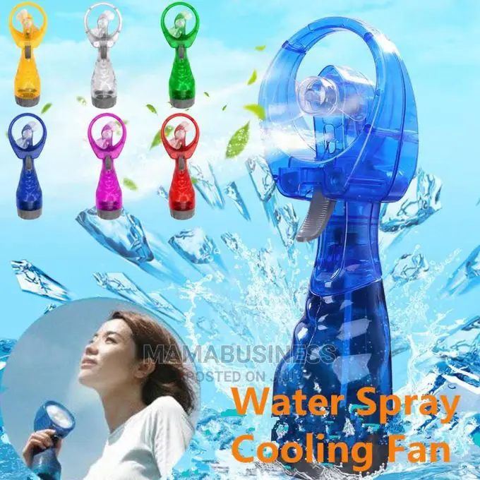 Handheld Water Cooling Mist Spray Fan - Blue