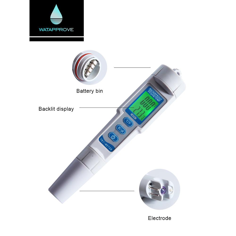 Ph/Ec/Temp Digital Meter 3 in 1