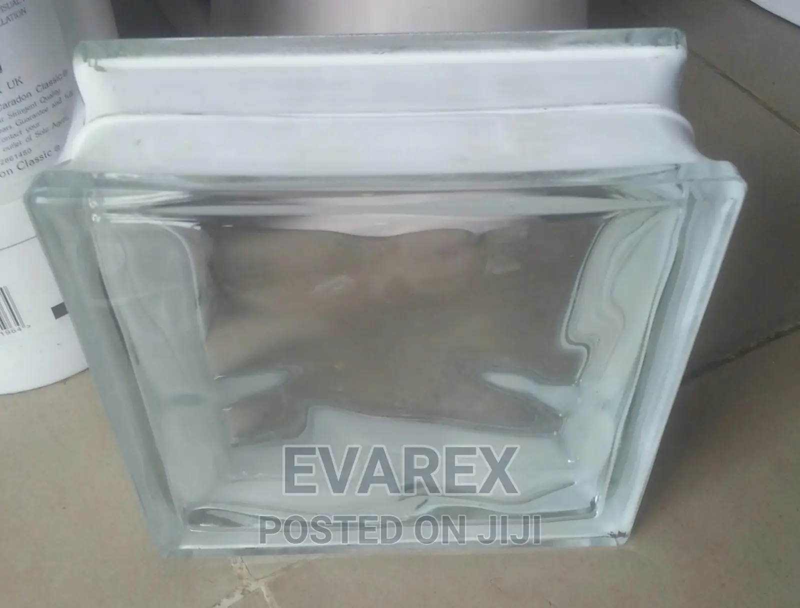 Quality Glass Block, Light Ash/Brown Color.