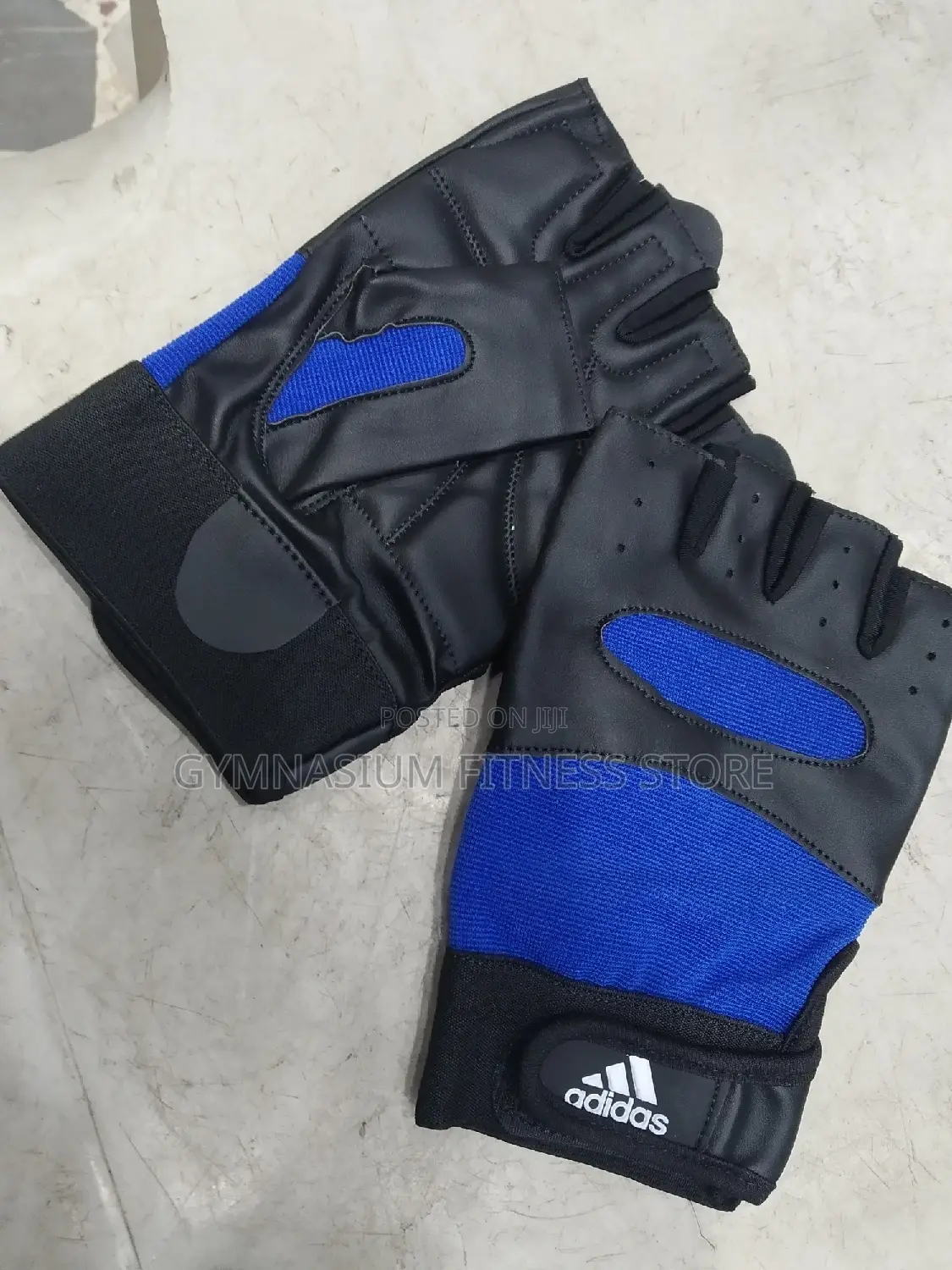 Adidas Glove Blue And Black Gym