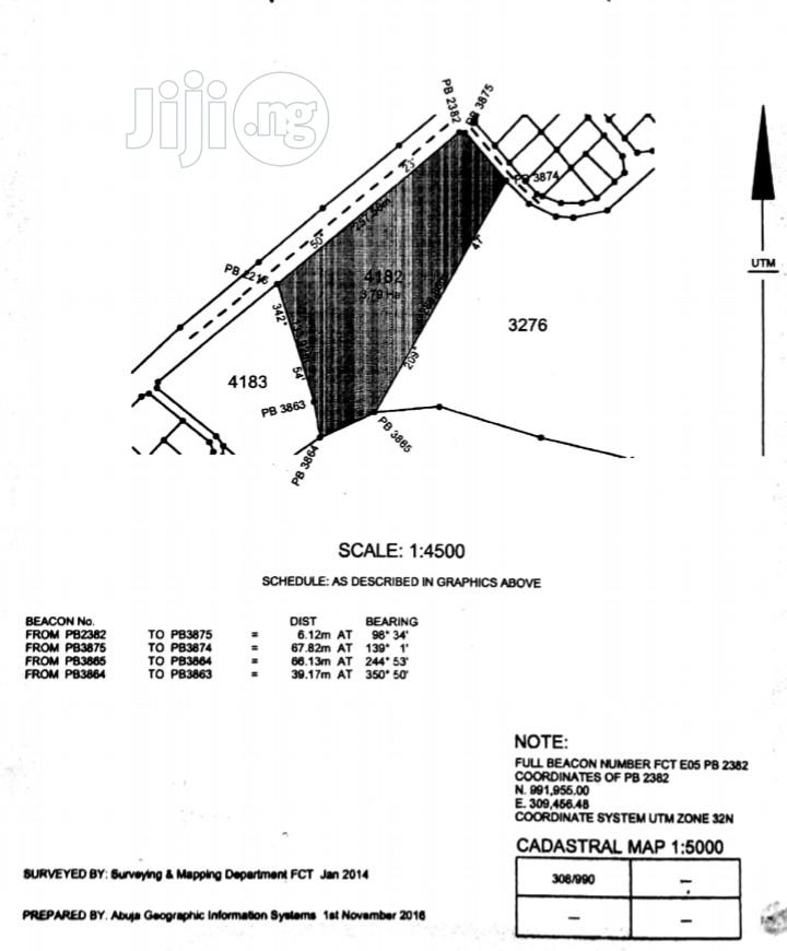 Abuja 3.79 Hectares School or Public Inst. Land for Sale