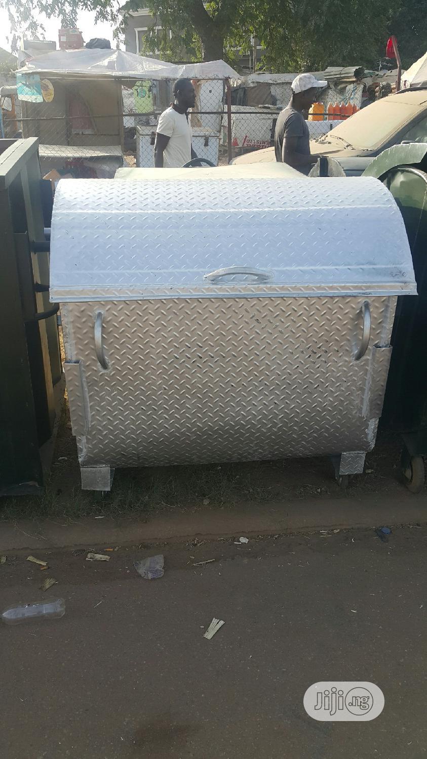 Galvanized Waste Bin. Free Delivery Within Abuja