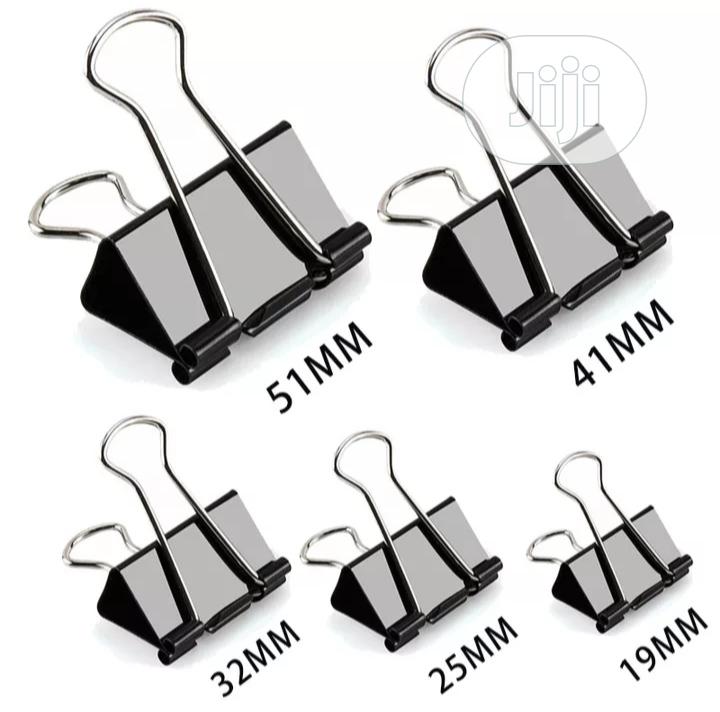 Paper Clip Mm Foldback Metal Binder Clips Black Grip