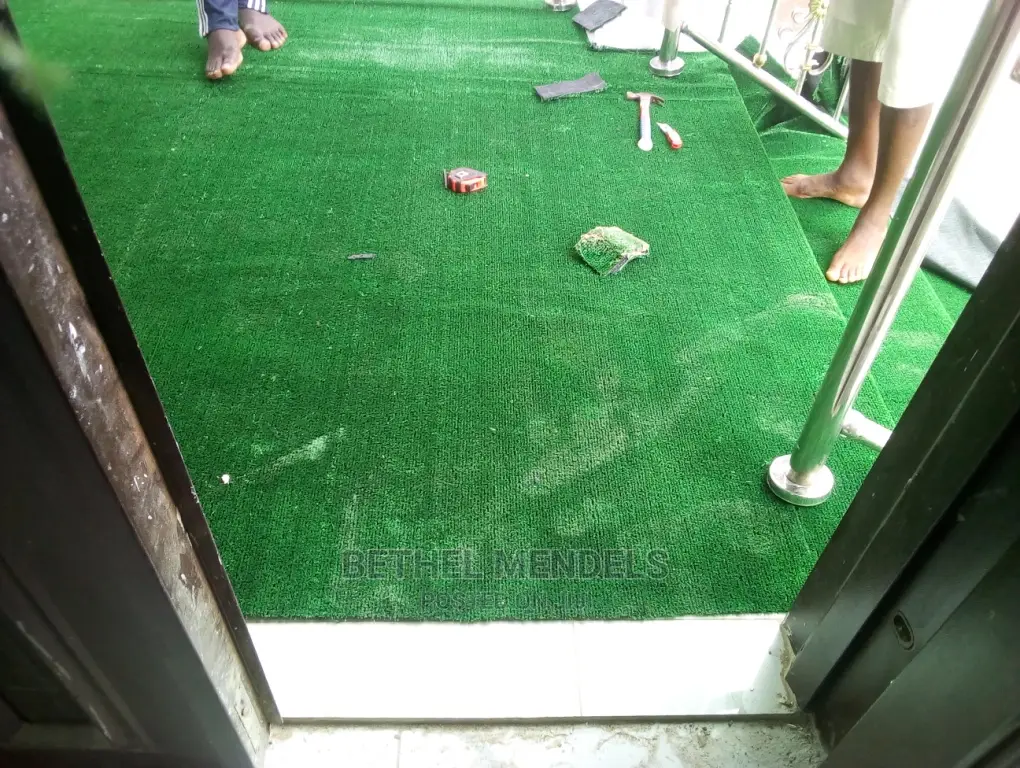 Artificial Green Grass Installed On Balcony At Ogun State