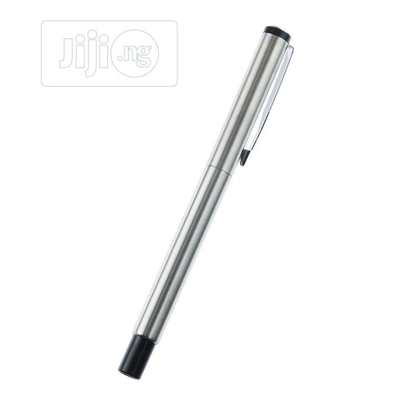 Silver Metal Vector Fountain Pen 0.5mm Nib Full Metal Body