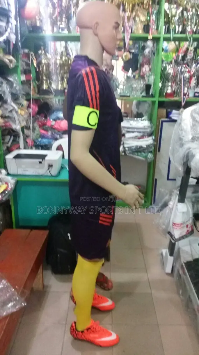 Adidas Soccer Up Nd Down Jersey With Boot,Captain Band,Nd Soccer Hose