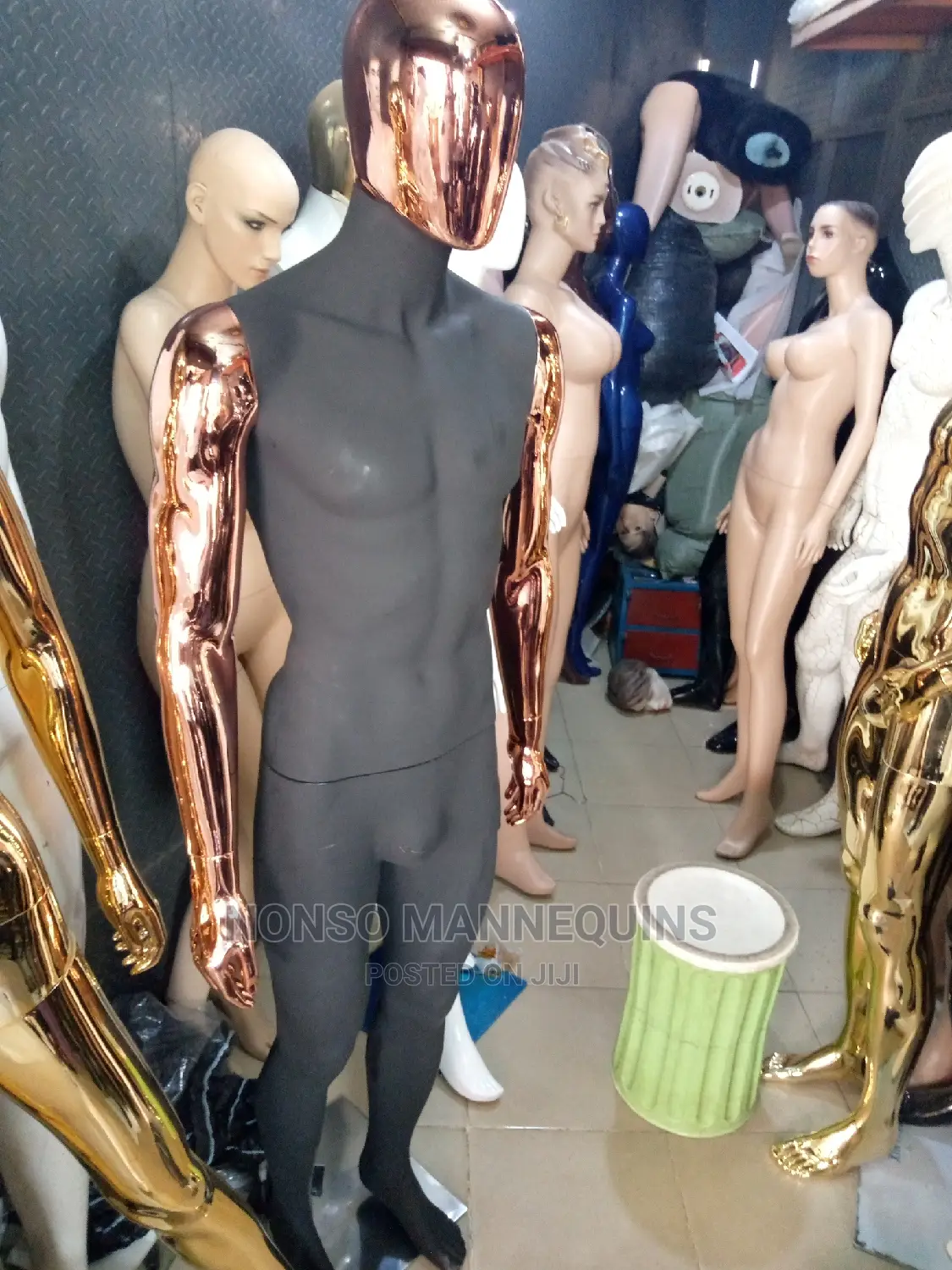 Bronze and Black Male Mannequins
