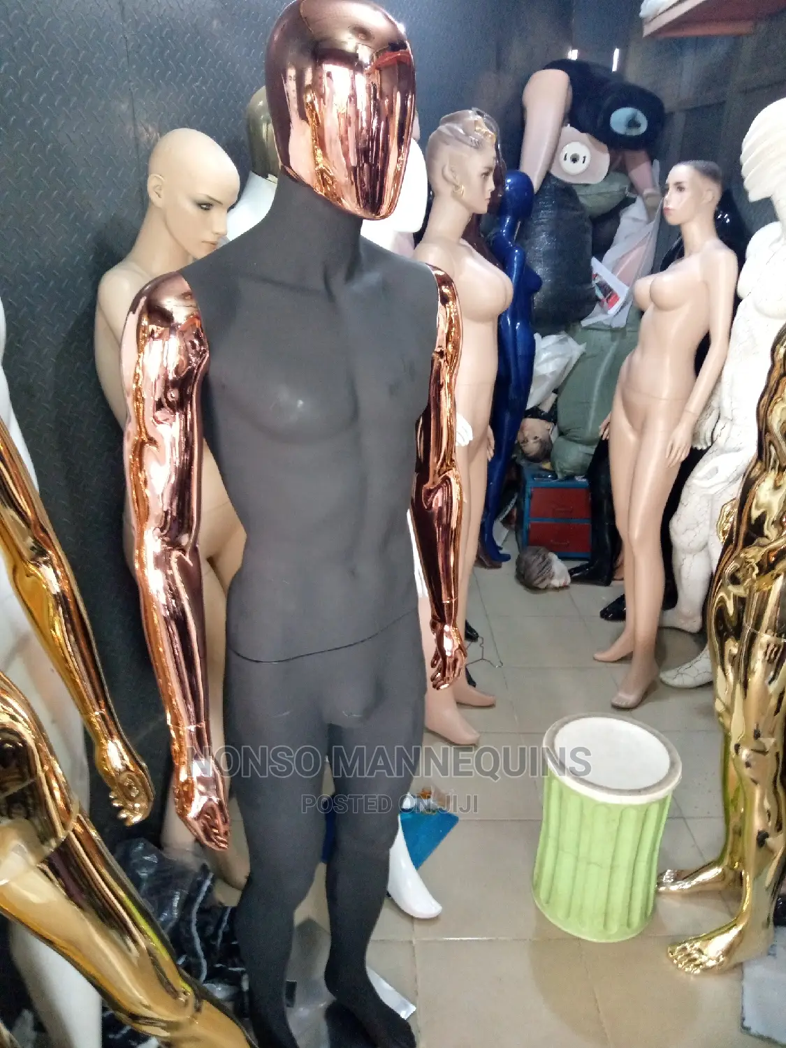 Bronze and Black Male Mannequins