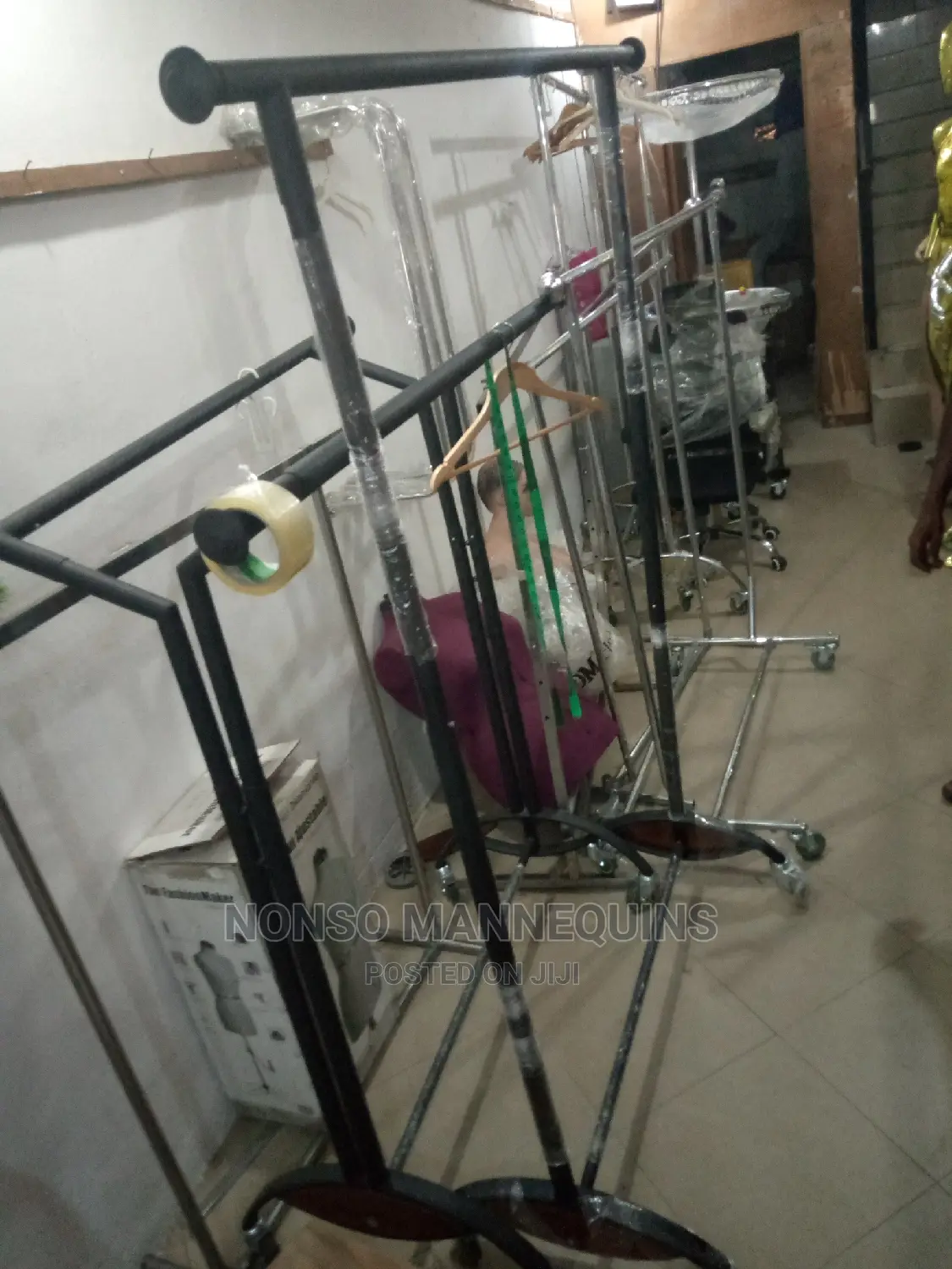 Single Black Cloth Racks