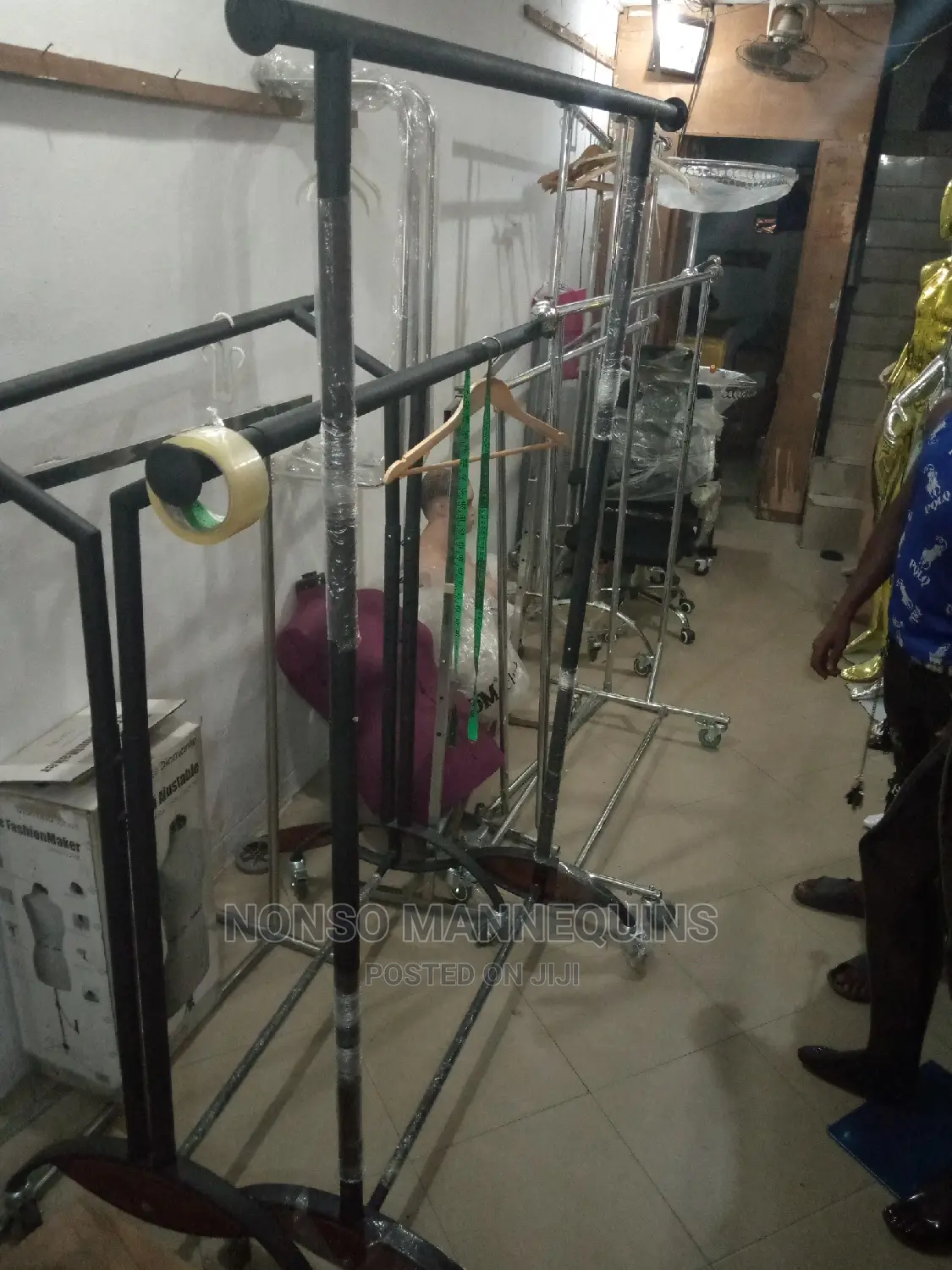 Single Black Cloth Racks
