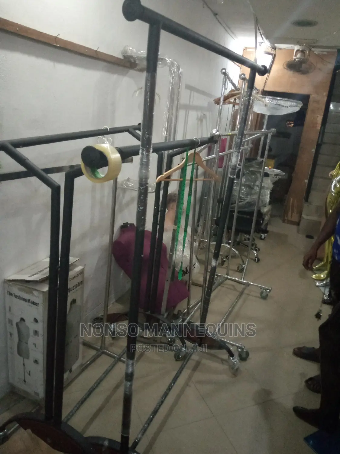 Single Black Cloth Racks