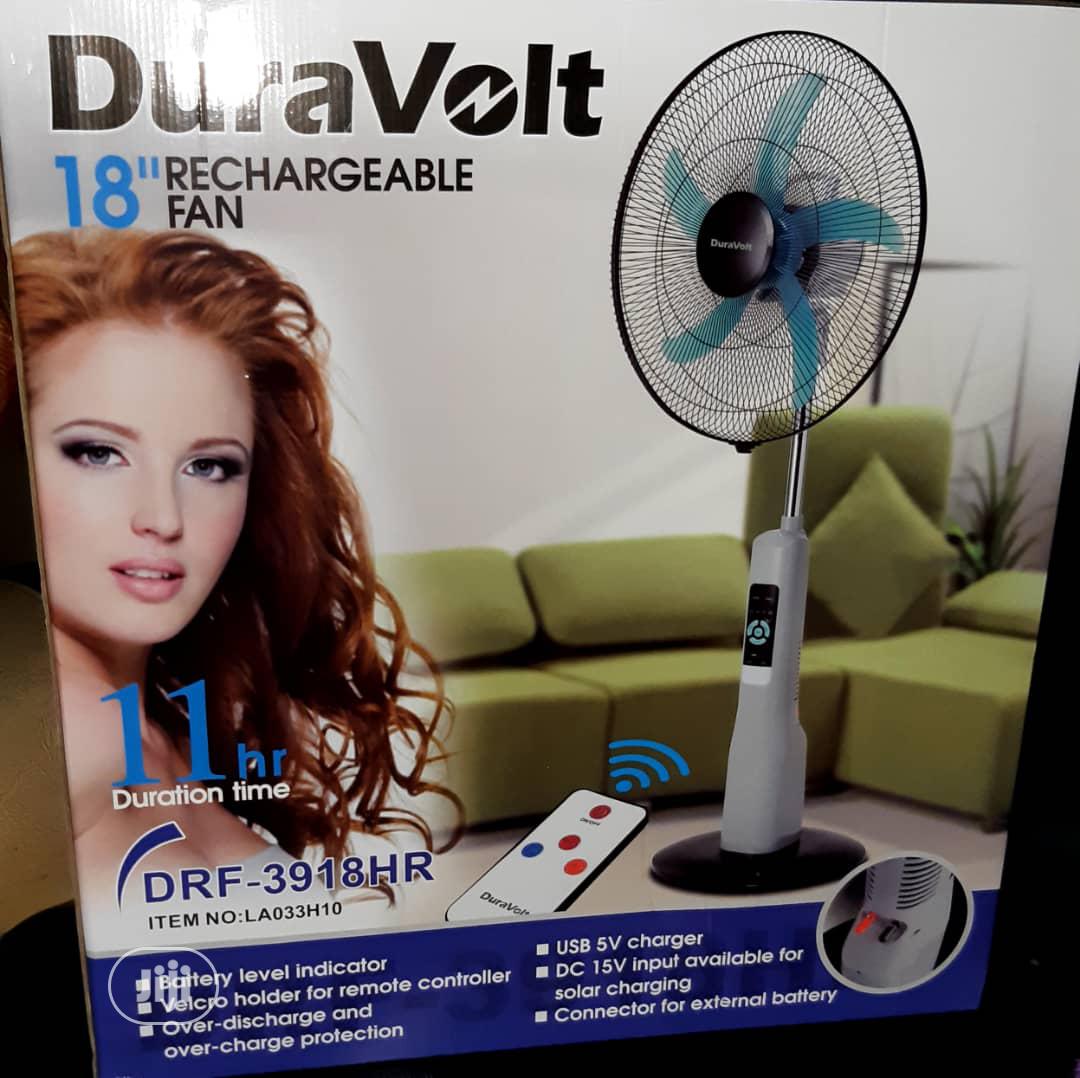 18" Duravolt Rechargeable Fan