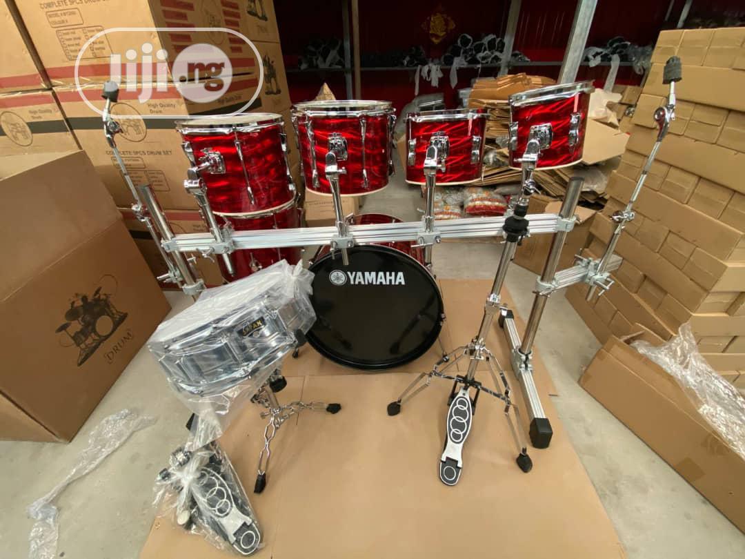 Yamaha 7 Piece of Drum Sets -Laser Red