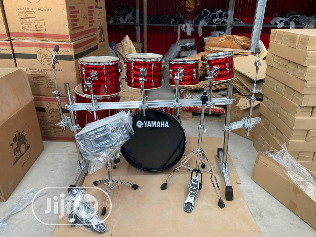 Yamaha 7 Piece of Drum Sets -Laser Red