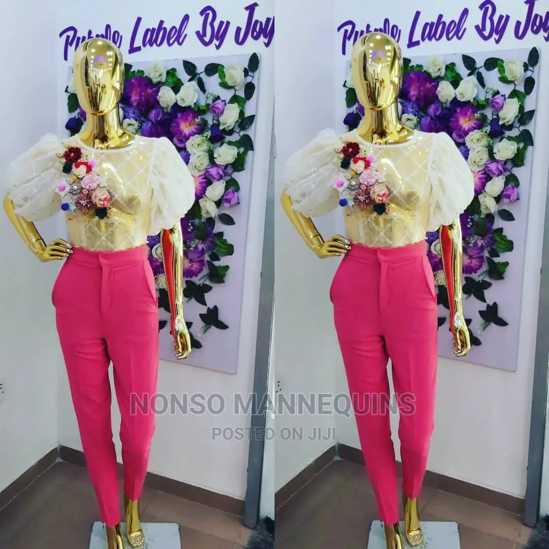 Gold Chrome Hand Posture Female Display Mannequin
