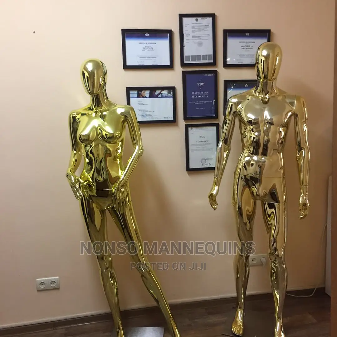 Chrome Gold Male & Female Mannequin