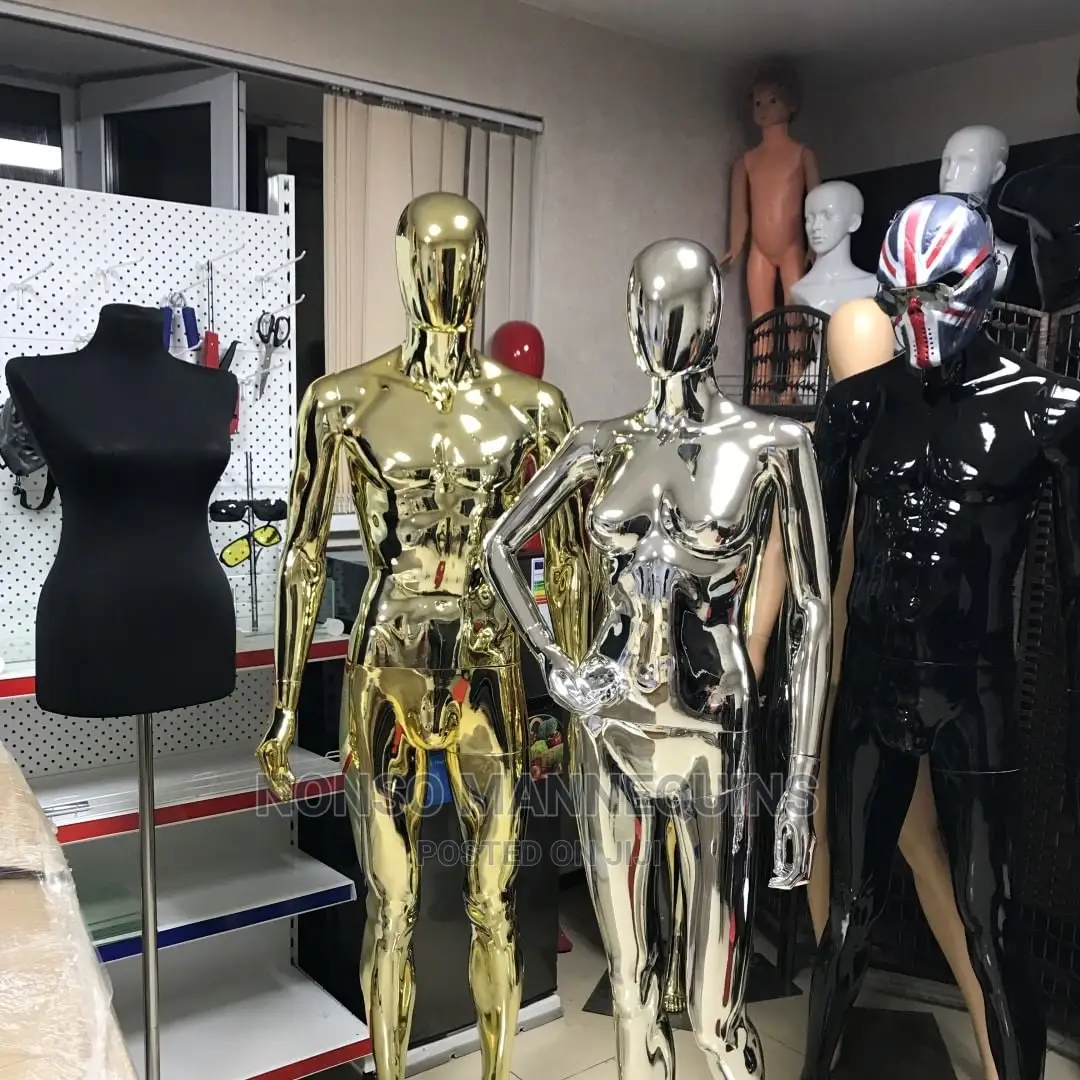 Chrome Gold Male & Female Mannequin