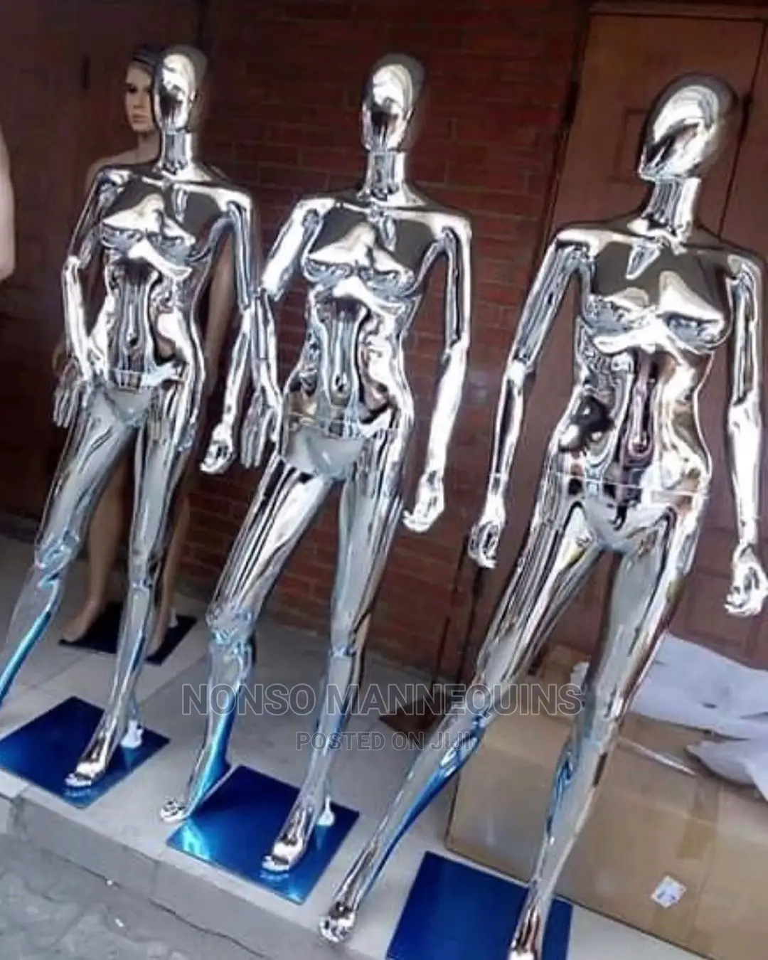 Chrome Gold Male & Female Mannequin