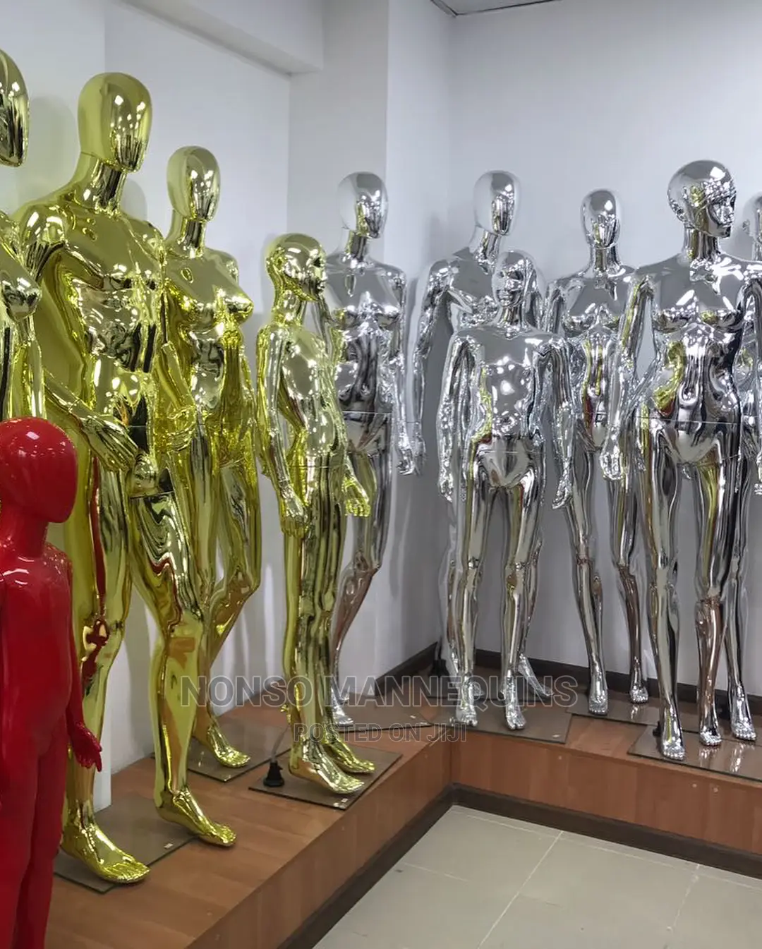 Chrome Gold Male & Female Mannequin