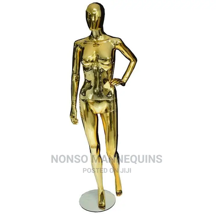 Gold Female Abstract Face Mannequin
