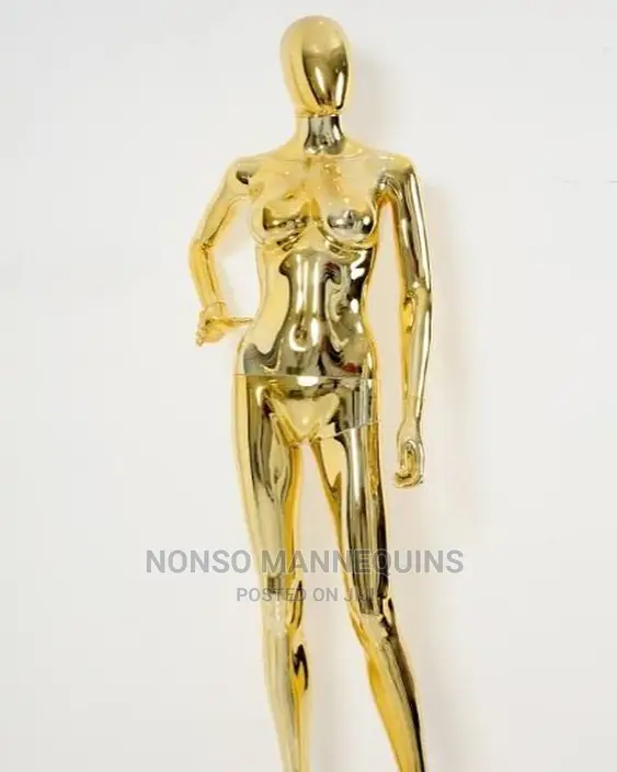 Gold Female Abstract Face Mannequin