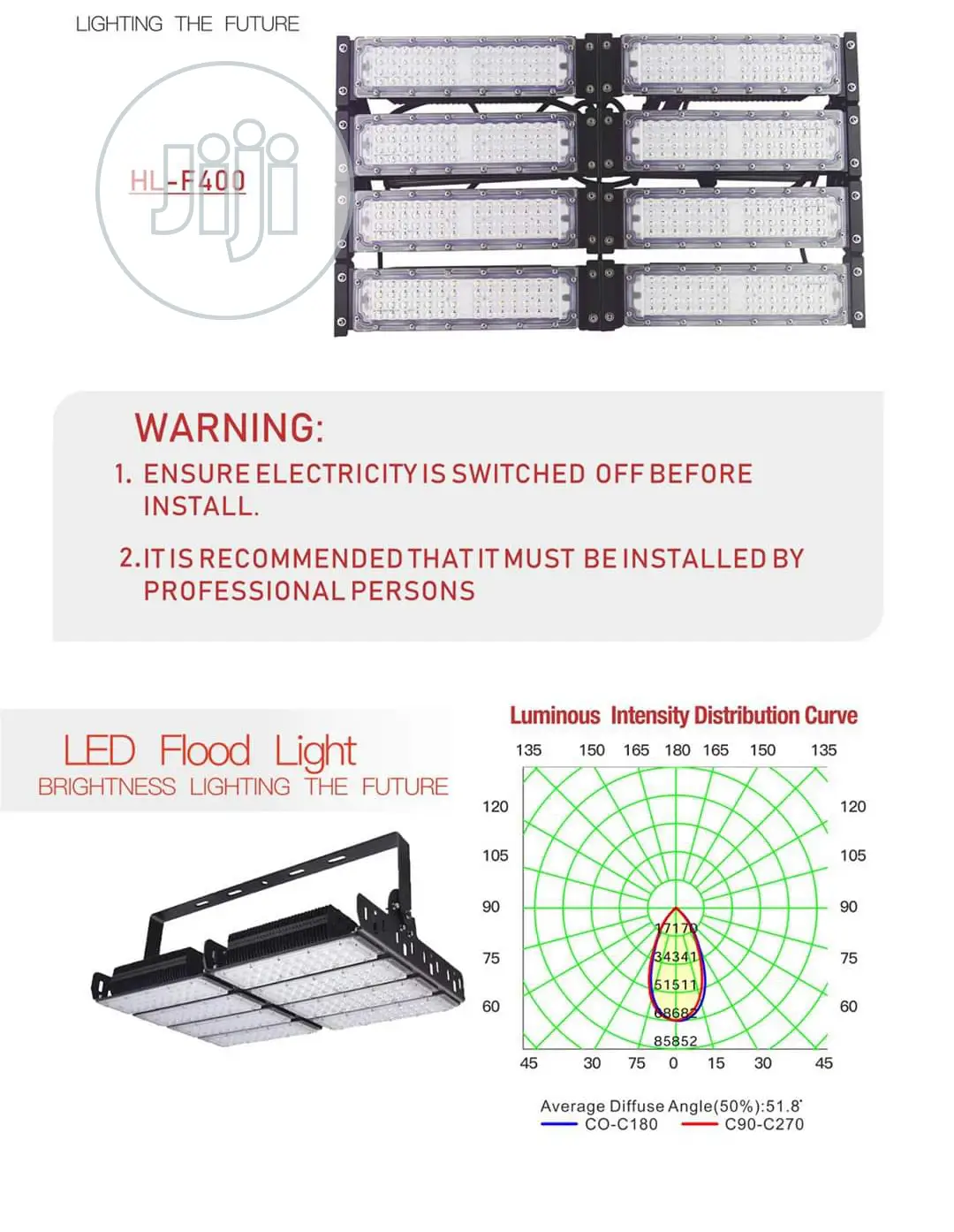 400w Led Tunnel Flood Lights For Outdoor Lighting, Led Waterproof
