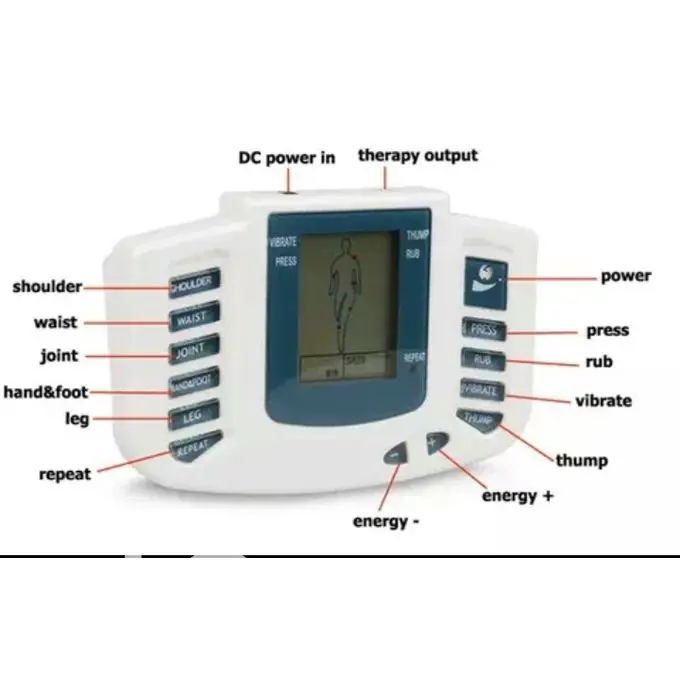 Electric Body Acupuncture Massager Machine + Slippers