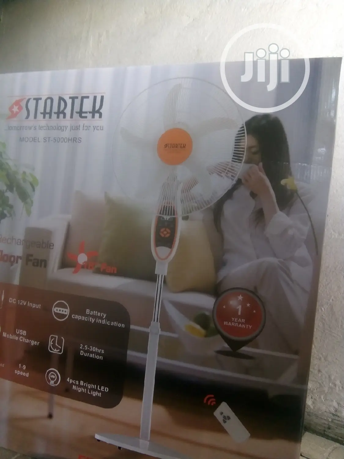 Startek Reachable Fan With 12volts Battery Is for Sale.