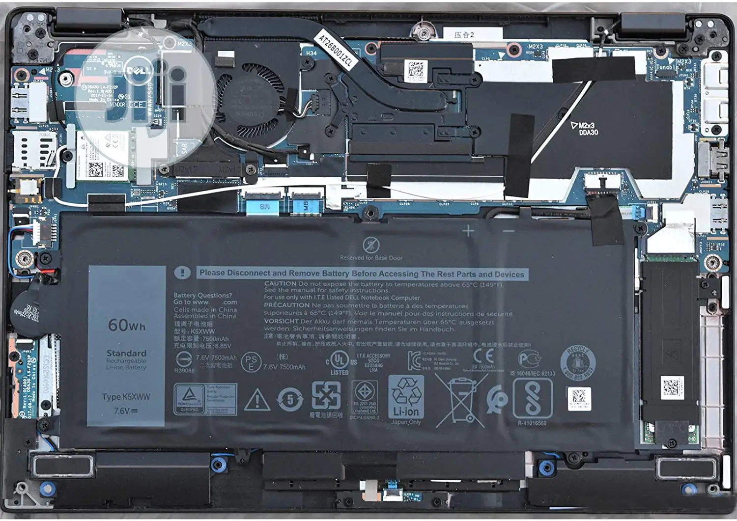 Genuine Dell Latitude 5289 7389 7390(2-in-1)Battery (K5XWW)