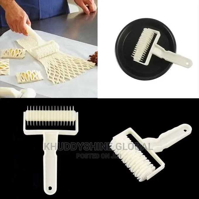 Cookie Pie Pizza Bread Cake Ribbon Embosser Roller Cutter M
