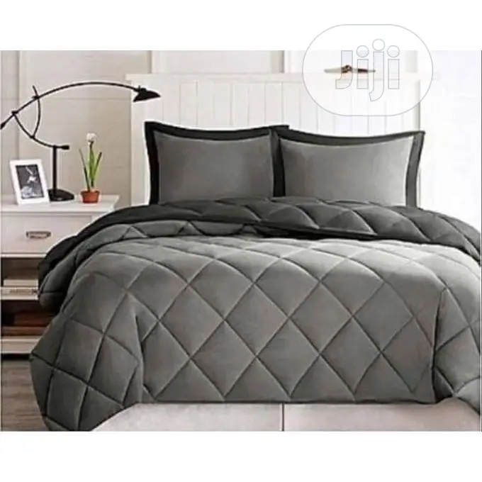 Quality Ash Colour Duvet,Bedsheet With 4 Pillow Cases