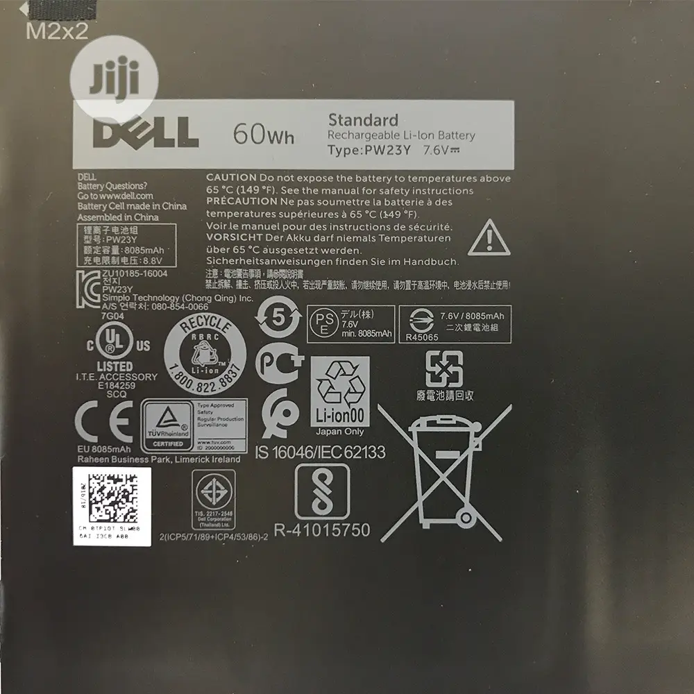 Dell XPS 13-9360 Genuine Battery (Pw23y)