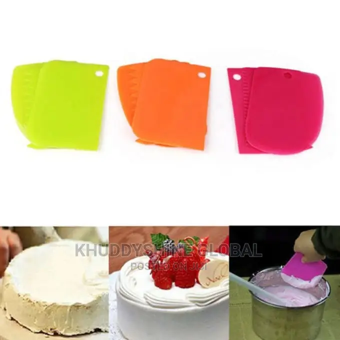 3 Sets Of Multifunctional DIY Cream Scraper Set Baking Tools