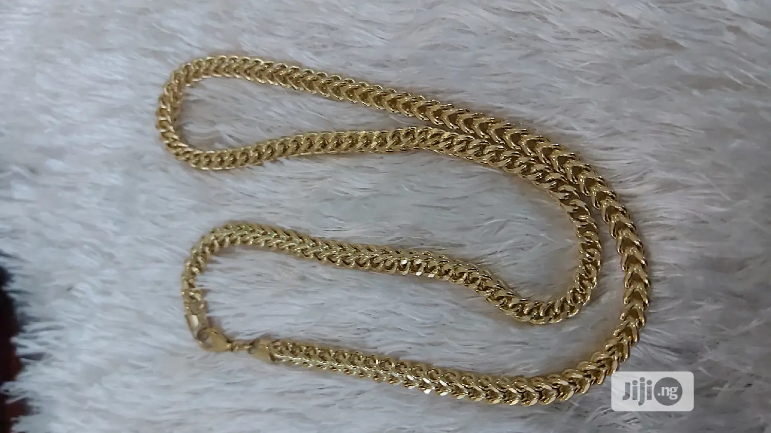 Pure 18karat Solid Gold Necklace Franco Thick Design